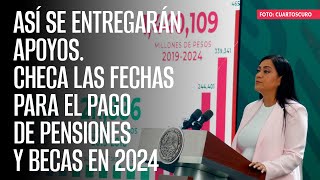 Checa las fechas para el pago de pensiones y becas en 2024 hay aumentos en este año [upl. by Ari]