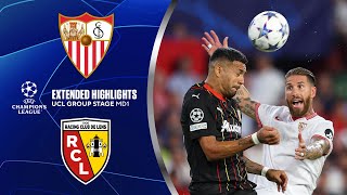 Sevilla vs Lens Extended Highlights  UCL Group Stage MD 1  CBS Sports Golazo [upl. by Menken]