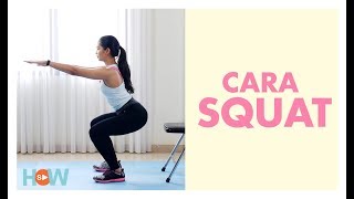 Cara Squat Exercise yang Benar untuk Pemula  Fitness Wanita [upl. by Jayme526]