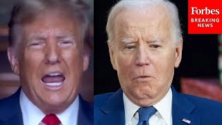 Hes Destroying Our Country Trump Blasts Biden In Iowa Caucus Victory Speech [upl. by Acire]