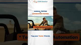 Manual Testing Vs Automation Testing 😆😅  Software Testing  STAD Solution [upl. by Anitsihc40]