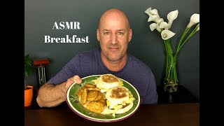 ASMR Eating Sausage Muffins and Hash BrownsSoft Spoken [upl. by Amaral]