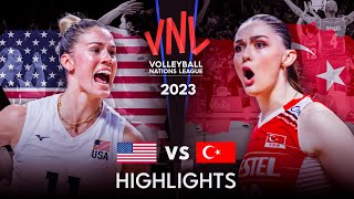 LEGENDARY MATCH  USA vs TURKIYE  Womens VNL 2023 [upl. by Octavian]