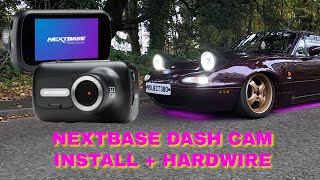 DASH CAM INSTALL AND HARD WIRE  Miata MX5 install [upl. by Eshelman257]