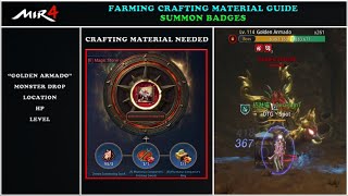 MIR4  FARMING MATERIAL GUIDE GOLDEN ARMADO PWDE NA TO IPANGSPAM SA MGA ALTS NYO  F2P [upl. by Xella]