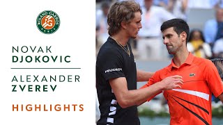 Novak Djokovic vs Alexander Zverev  Quarterfinals Highlights  RolandGarros 2019 [upl. by Acnaiv]