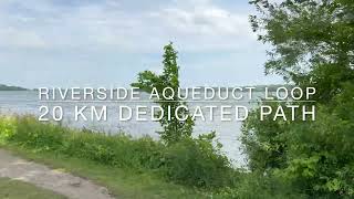 Riverside and Aqueduct loop 20 KM in 4K [upl. by Maleen]