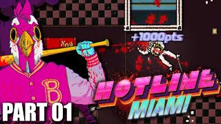 HOTLINE MIAMI 💊 WAS GEHT HIER AB  😱 PART 01 [upl. by Yrogiarc]