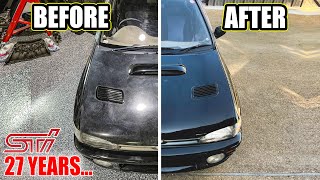 Rare Subaru STI gets first paint correction in 27 YEARS [upl. by Cynde]