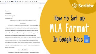 Setting up MLA Format Paper in Google Docs StepbyStep 2020  Scribbr 🎓 [upl. by Aihsemek501]