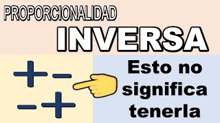 PROBLEMAS DE PROPORCIONALIDAD INVERSA Matemáticas Básicas [upl. by Tronna709]