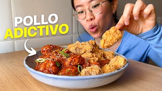 Pollo Frito Coreano Ultra Crujiente 😏  Cocina con Coqui [upl. by Eeryt]