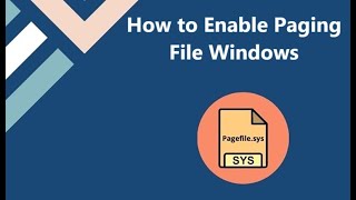 How to Enable Paging File Windows [upl. by Ahsieyk216]