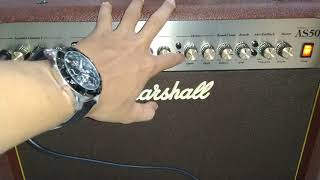 Review Marshall AS50D Ampli akustik  efek melimpahh suara Sumpah enak [upl. by Ttennaj]