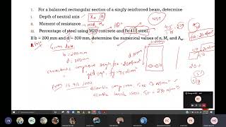 For a Balanced Section of beam determine 1 Depth of Neutral Axis 2 MOR 3 Percentage of steel [upl. by Esilehs56]