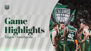 Žalgiris  Fenerbahce  Game Highlights  20241115 [upl. by Swanhilda573]