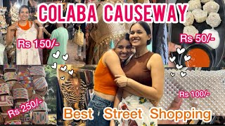 Colaba Causeway Haul  Street Shopping in Mumbai  Bags Footwear Clothes Jewellery Collection 😍 [upl. by Joacima]