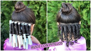 COMO HACER RIZOS SIN CALOR CON PITILLOS O POPOTESNO HEAT CURLS LPH [upl. by Theobald]