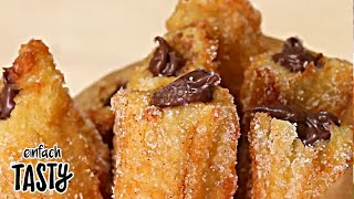 Schokofüllung Hast du schonmal Churros versucht selber zu machen  Einfach Tasty Shorts Rezept [upl. by Ecyac]