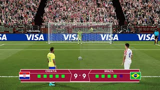 Croatia vs Brazil  Penalty Shootout  14 Final  FIFA World Cup 2022 Qatar  PES Gameplay [upl. by Nnylram]