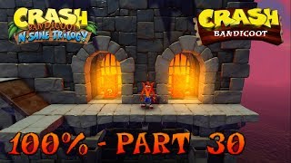 Crash Bandicoot  N Sane Trilogy  100 Walkthrough Part 30 Slippery Climb Red Gem [upl. by Alwitt227]