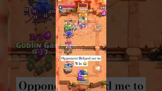 Opponent Helped me to Win 😂  clash royale  shorts battleroyale supercell [upl. by Ahsaten]