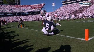 Ohio State DB Davison Igbinosun UNREAL INT vs Penn State [upl. by Idona]