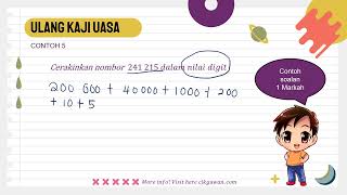 Contoh Soalan Matematik Aras Rendah UASA 1 Markah [upl. by Enileuqaj]