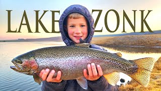 Lake Zonk  Rainbows on Fly in the Drakensberg Mountains [upl. by Sinnaiy]