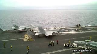 USS Nimitz Navy Aircraft Carrier Operations [upl. by Ebba521]