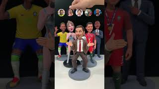 Celebrity Bobbleheads ：Mr Bean Taylor Swift Neymar Xavi and Ronaldo in Clay [upl. by Eiramait]