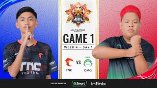 MPL PH S13  W4D1  TNC vs OMG  GAME 1 [upl. by Yentrok]