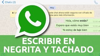 Cómo escribir negrita cursiva tachado en Whatsapp con iPhone iOS Android español en 2021 [upl. by Ihc25]