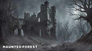 HAUNTED FOREST  Ghostly Wails and Whispers Ominous Wind  Halloween Ambience [upl. by Ardys]