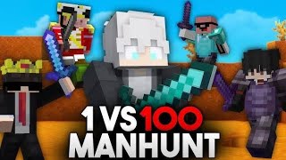 Minecraft 1v100 manhunt simulate minecraft minecraftmanhunt gaming [upl. by Eibloc]