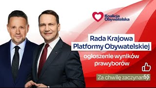 Rada Krajowa PO  ogłoszenie wyników prawyborów 23112025 godz 1100 [upl. by Htenay]