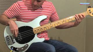 Music Man StingRay 4 Classic Electric Bass Guitar Demo  Sweetwater Sound [upl. by Bazluke]