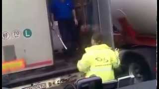 Calais Lorry drivers Vs illegal immigrants [upl. by Evangelist]