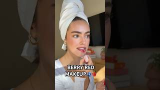 BERRY TONED MAKEUP ROUTINE grwm makeup strawberrymakeup [upl. by Ynafets494]