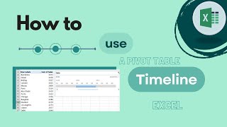 How to use a Pivot Table Timeline in Excel [upl. by Goren]