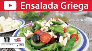 ENSALADA GRIEGA  Vicky Receta Facil [upl. by Wasserman]