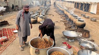 Pakistans Largest and Luxurious Wedding Food Preparation  Mutton Qorma and Steam for 4000 People [upl. by Iuqcaj]