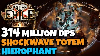 POE 320 314 MILLION DPS SHOCKWAVE TOTEM  ZHP GLASS CANNON  PERFECT BUILD FOR NOHIT CHALLENGE [upl. by Auberon]