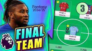 🚨 FPL GW3  MY FINAL TEAM  Fantasy premier league tips 202425 [upl. by Llen74]