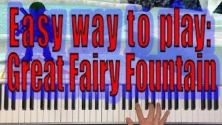 EASY quotGreat Fairy Fountainquot Piano Tutorial  Legend Of Zelda OST [upl. by Terrijo]