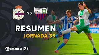 Resumen de RC Deportivo vs Extremadura UD 12 [upl. by Annawyt]