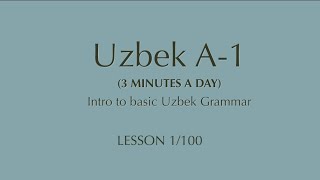 Learn the Uzbek language A1 Lesson 1100 [upl. by Minoru]