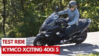 Kymco Xciting 400i S  Test ride del potente e tecnologico scooter [upl. by Neddie]