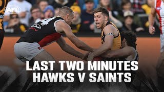 Last Two Minutes Hawthorn v St Kilda  Round 9 2024  AFL [upl. by Cibis479]