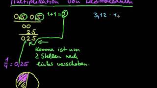 Multiplikation von Dezimalzahlen [upl. by Atteloj]